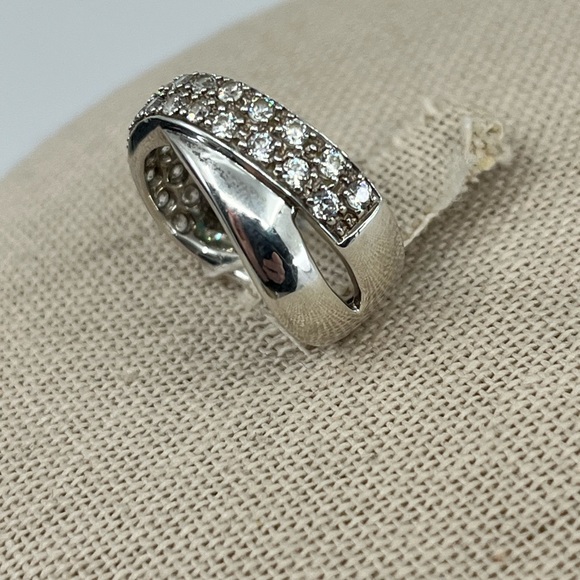 925 Dominique Malaysia Crossover CZ Band Ring - Size 5 - Picture 4 of 16